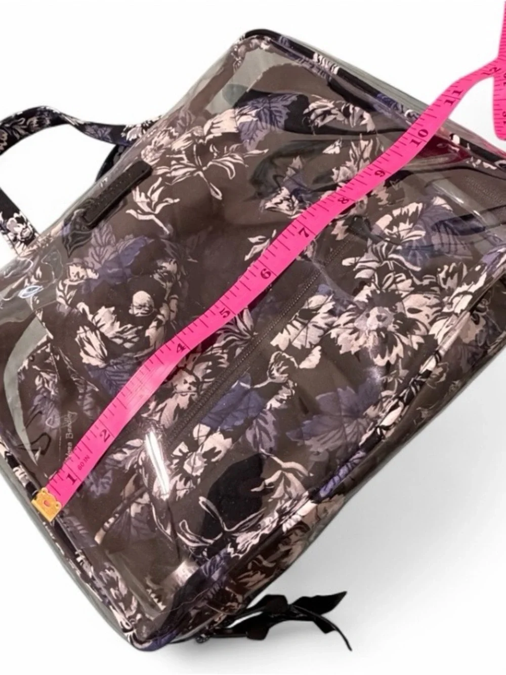 Vera Bradley Frosted Floral 4-Piece Cosmetic Travel Set Clear-Makeup Vacation